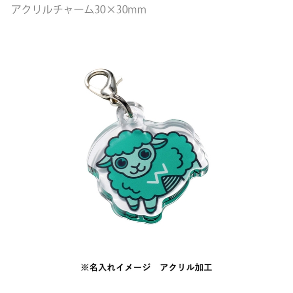 アクリルチャーム30×30mm：クリア 【加工必須】