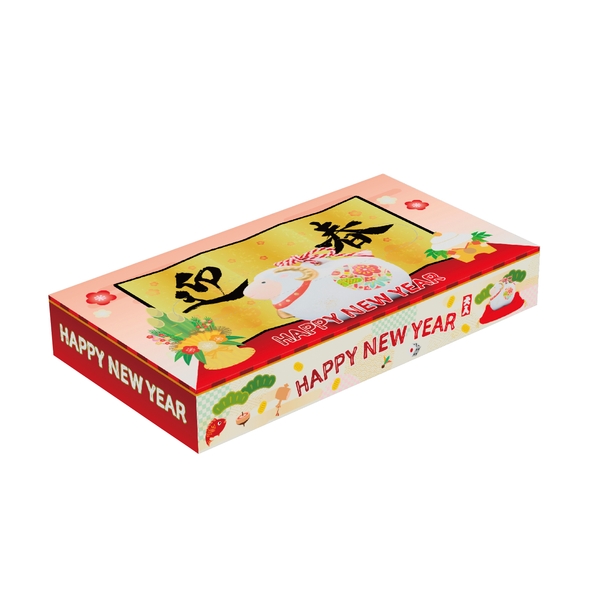 迎春BOXティッシュ40W　未 【2027年 未年 正月 干支 招福 開運 迎春】